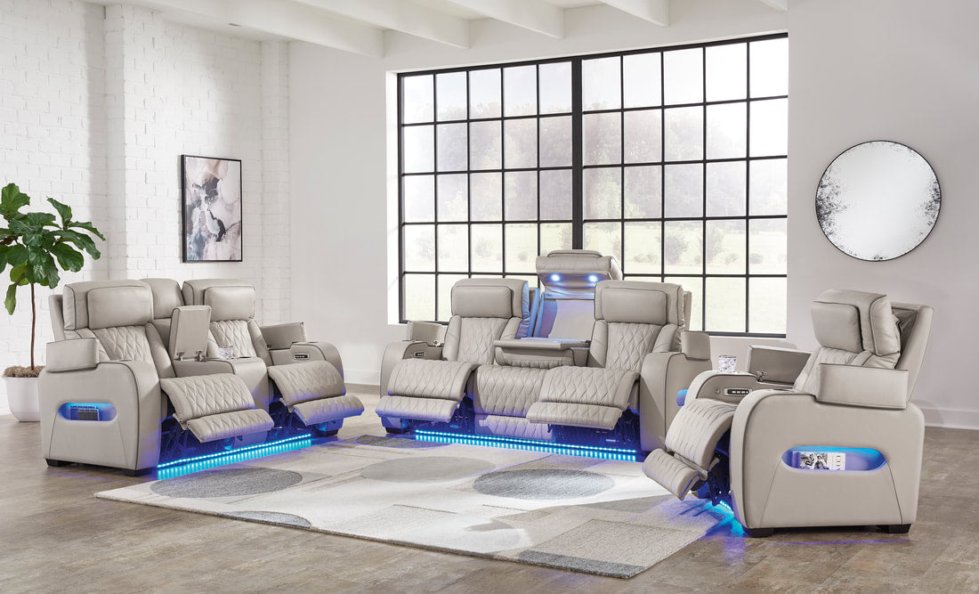 U271-05 Genuine Leather Power Reclining Set — Air Massage & Heated Seats