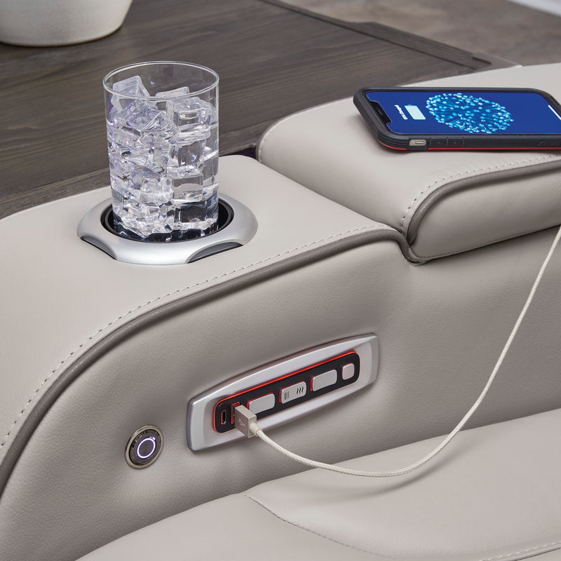 U271-05 Genuine Leather Power Reclining Set — Air Massage & Heated Seats