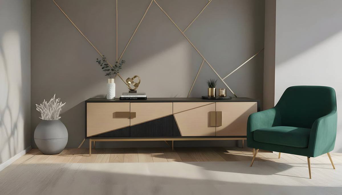 Divolia Black & Grey TV Stand