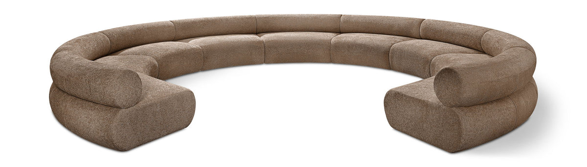 Bale Chenille Modular Sectional — 9-Piece Sofa — Brown