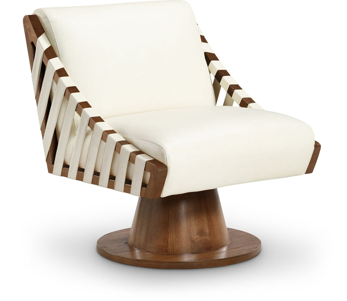 Millwin - Swivel Accent Chair with Brown Base