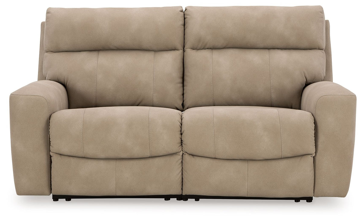 Next-Gen Durapella 2 Colors Power Reclining Sectional — 2-Piece Power Reclining Sectional Loveseat — Sand
