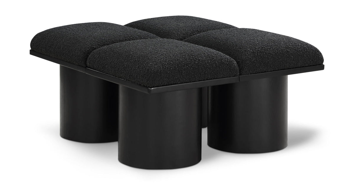Pavilion Modular Bench 4-Piece Bench, 31"W x 36"D — Black / Black Base