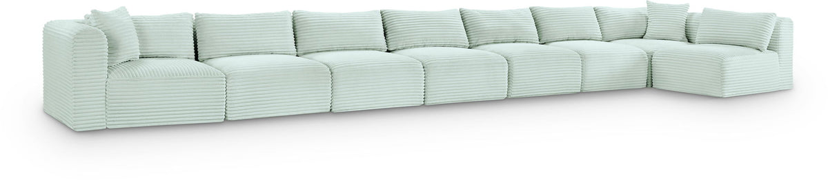 Shaggy Modular Sectional — 8-Piece Sectional — Mint