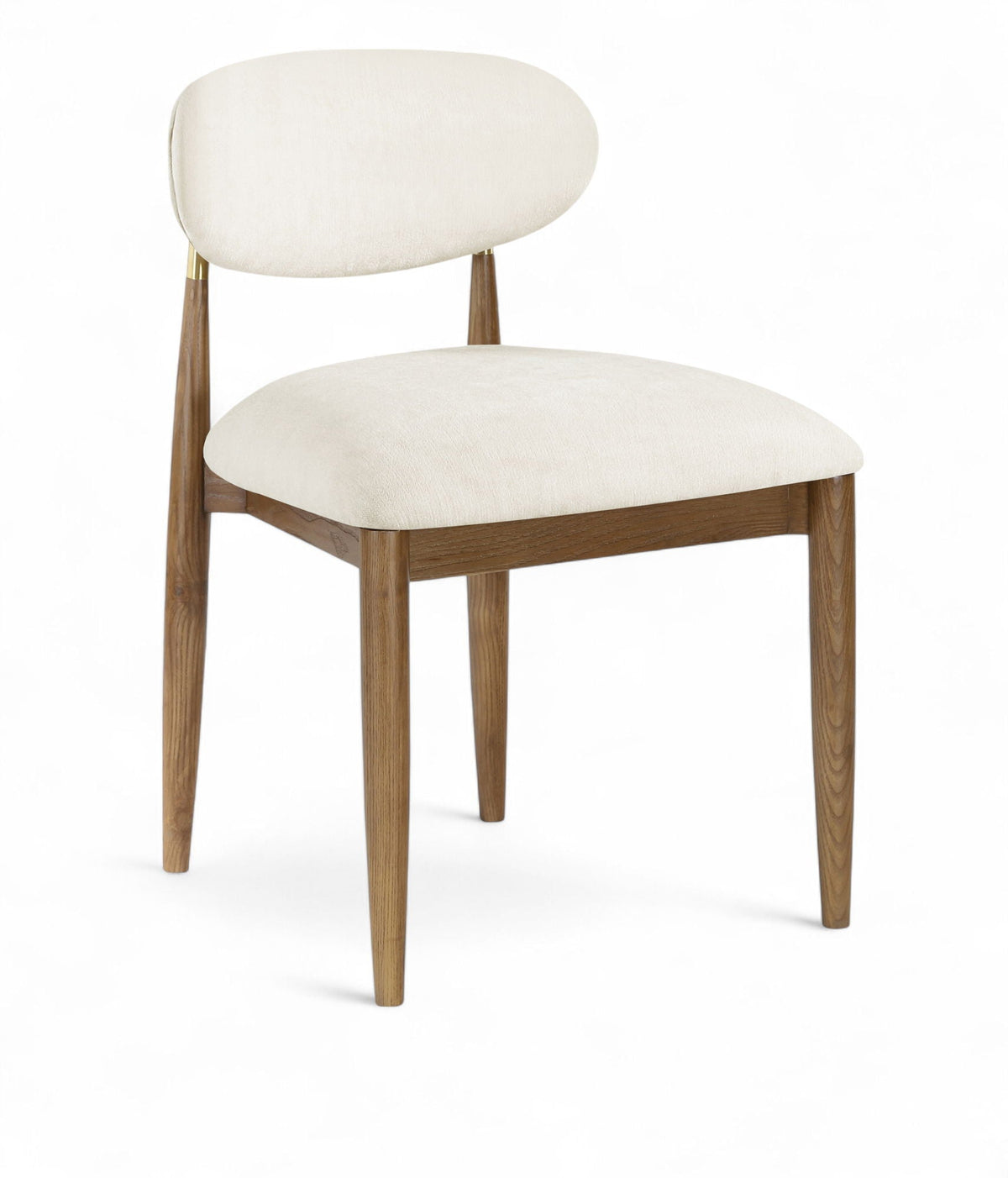 Riccio - Fabric Dining Side Chair (Set of 2) with Walnut Frame