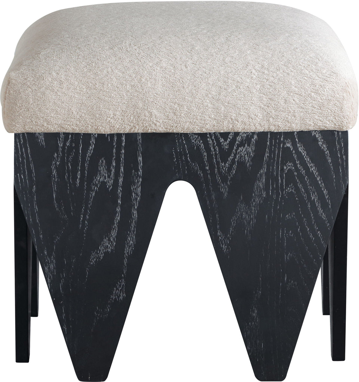 Altair - Fabric Bench with Black Base