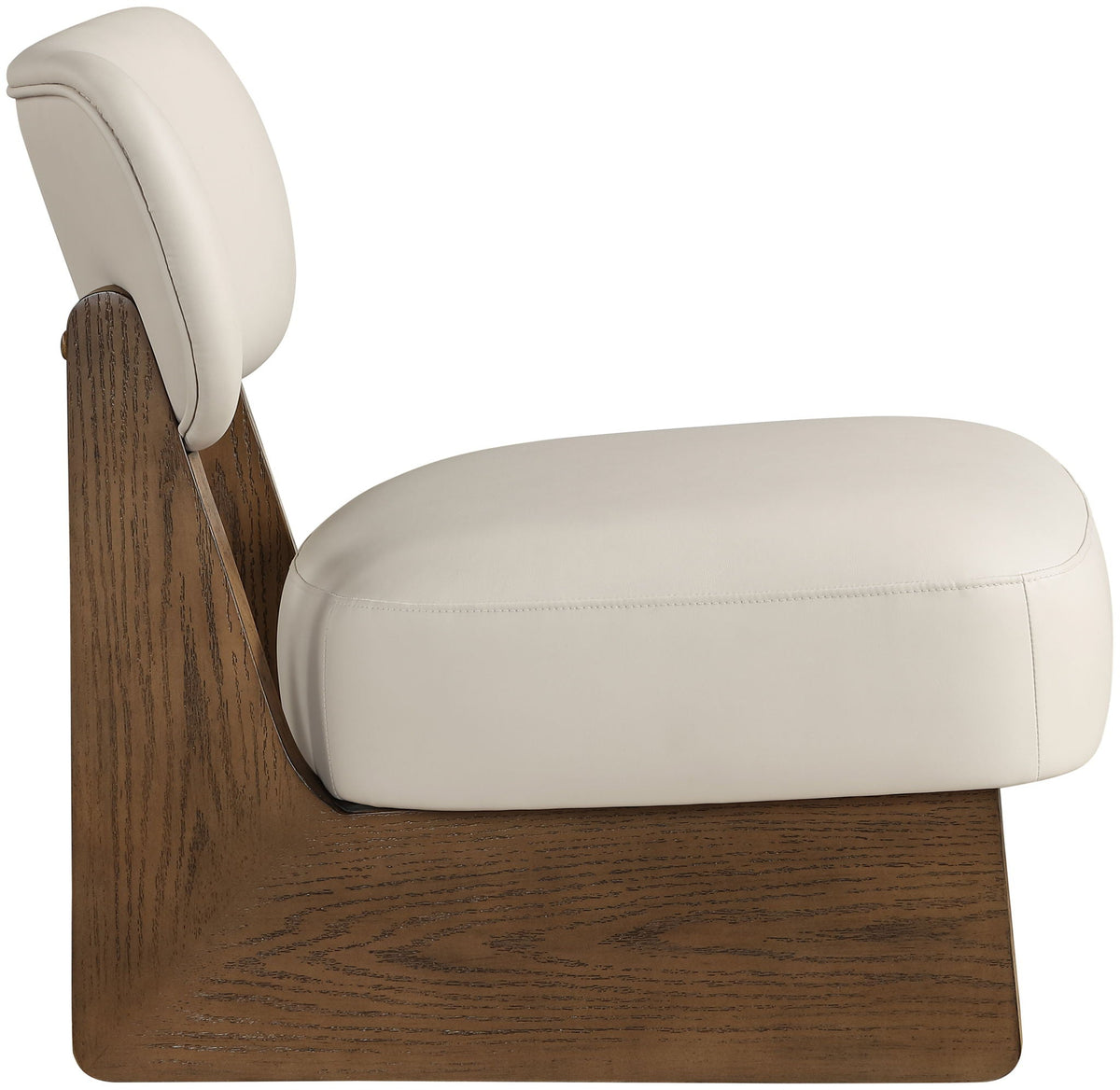 Vetra - Vegan Leather Upholstered Accent Chair with Brown Base