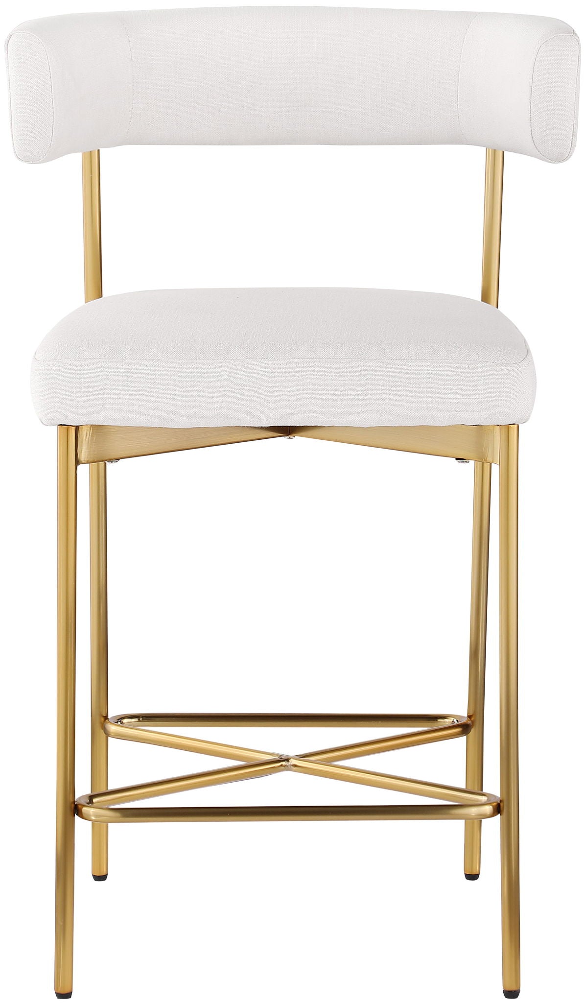 Rivage - Durable Stool (Set of 2) with Gold Frame