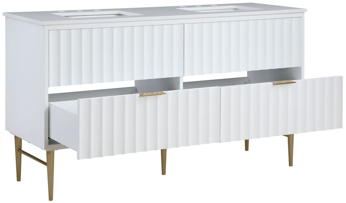 Modernist - Bathroom Vanity with Gold Legs