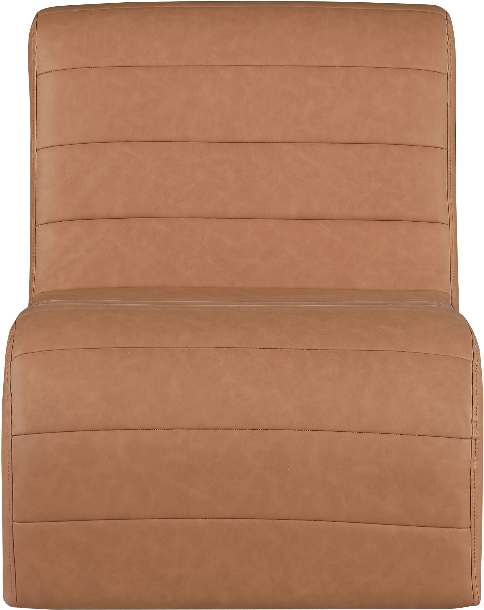 Ivy - Faux Leather Accent Chair - Cognac