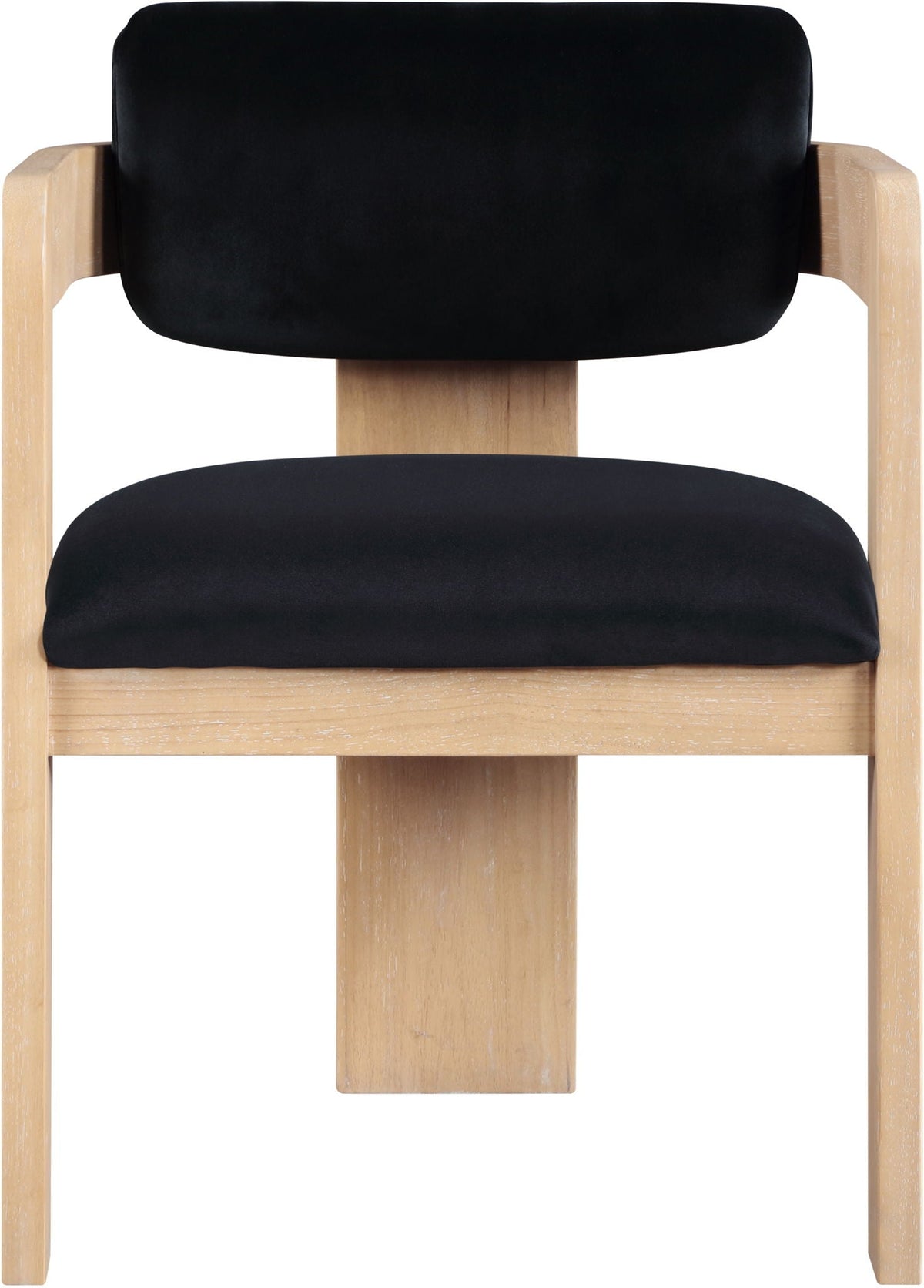 Sacha - Velvet Dining Chair (Set of 2) with Natural Base