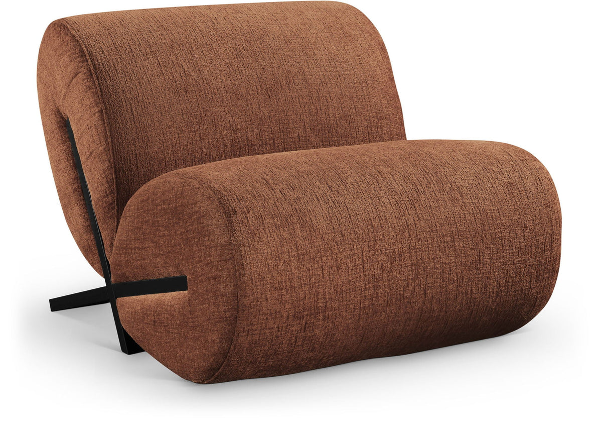 Akira - Fabric Upholstered Accent Chair - Cognac