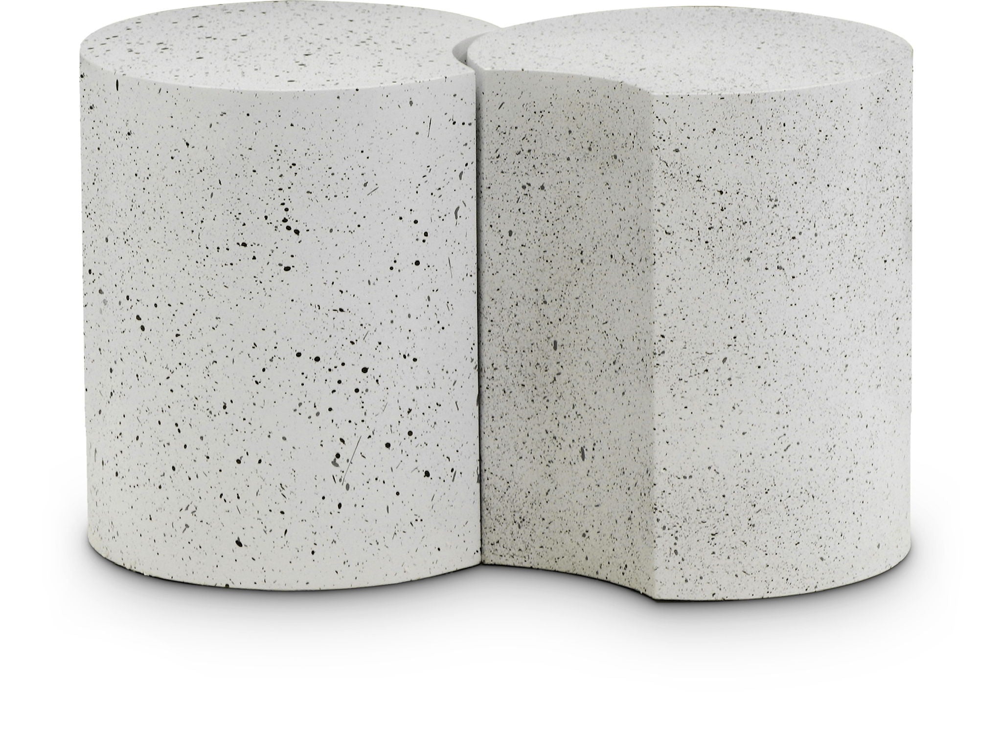 Dimple - 2 Piece Modular End Table - Terazzo Finish