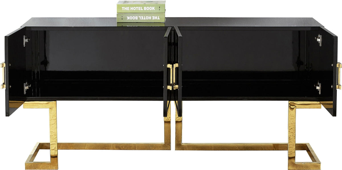 Beth - Lacquer Sideboard — Chrome or Gold Legs - Legs