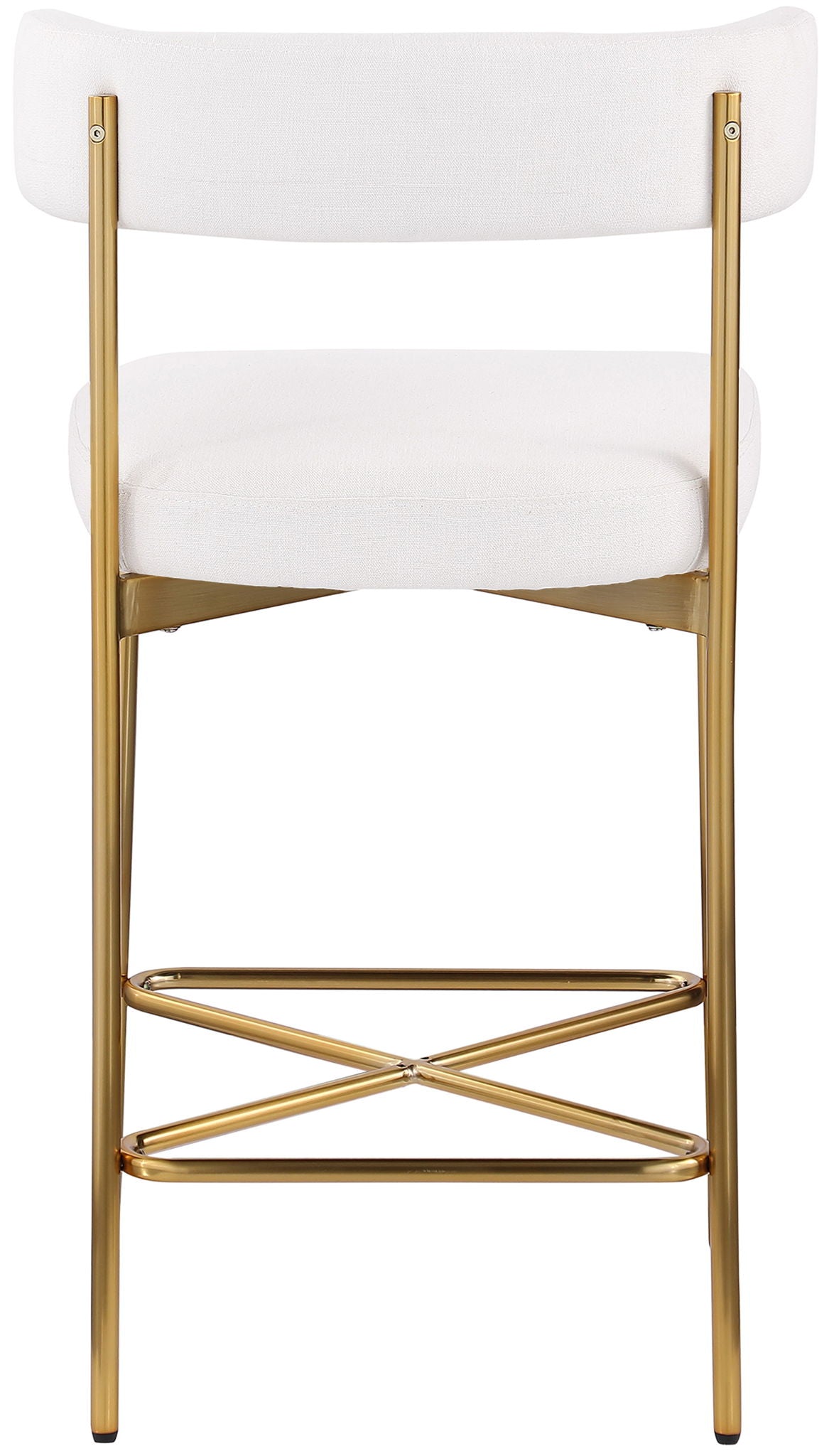 Rivage - Durable Stool (Set of 2) with Gold Frame