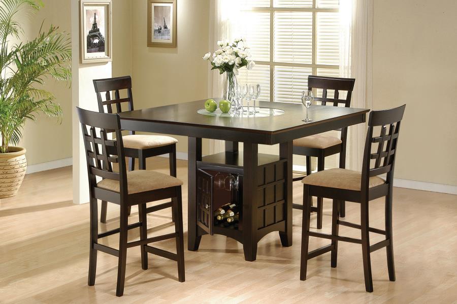 Gabriel Square Counter Height Dining Set Cappuccino