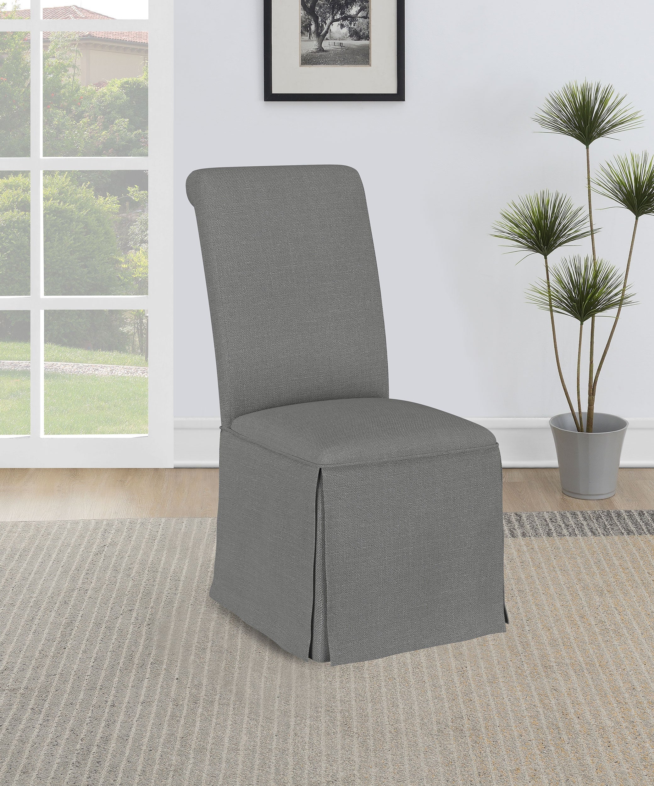 Shawna Upholstered Skirted Side Chair (Set of 2)