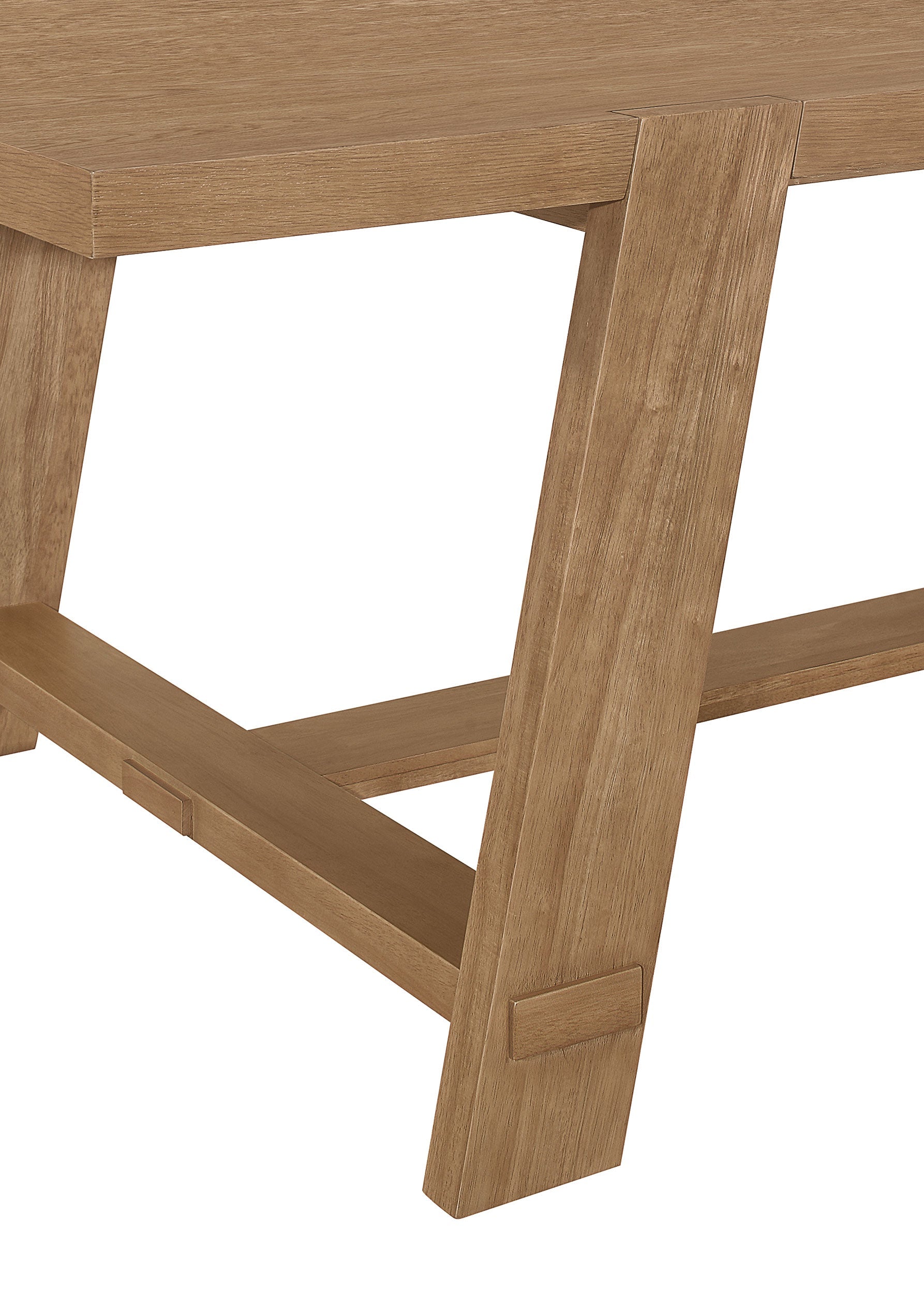 Sharon  Rectangular Trestle Base Dining Table Set Blue and Brown