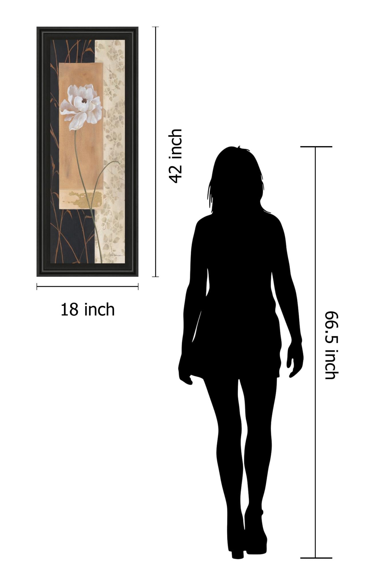 Black & Gold I By Carol Robinson 18X42 Framed Print