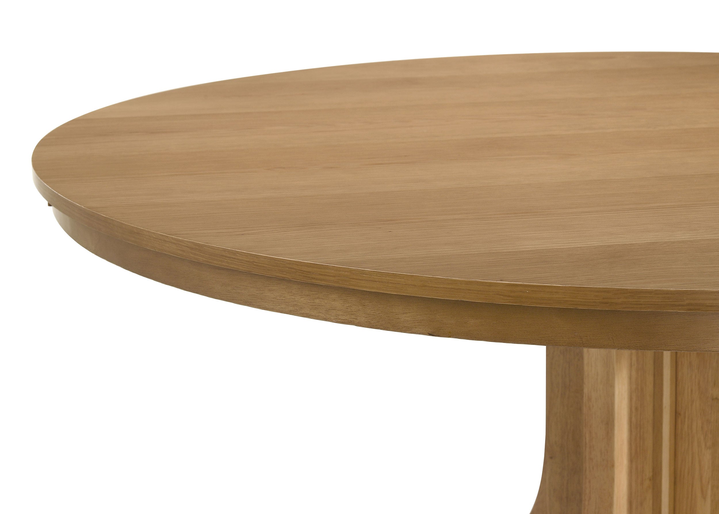 Hartville Round Dining Table Set Natural Light Brown