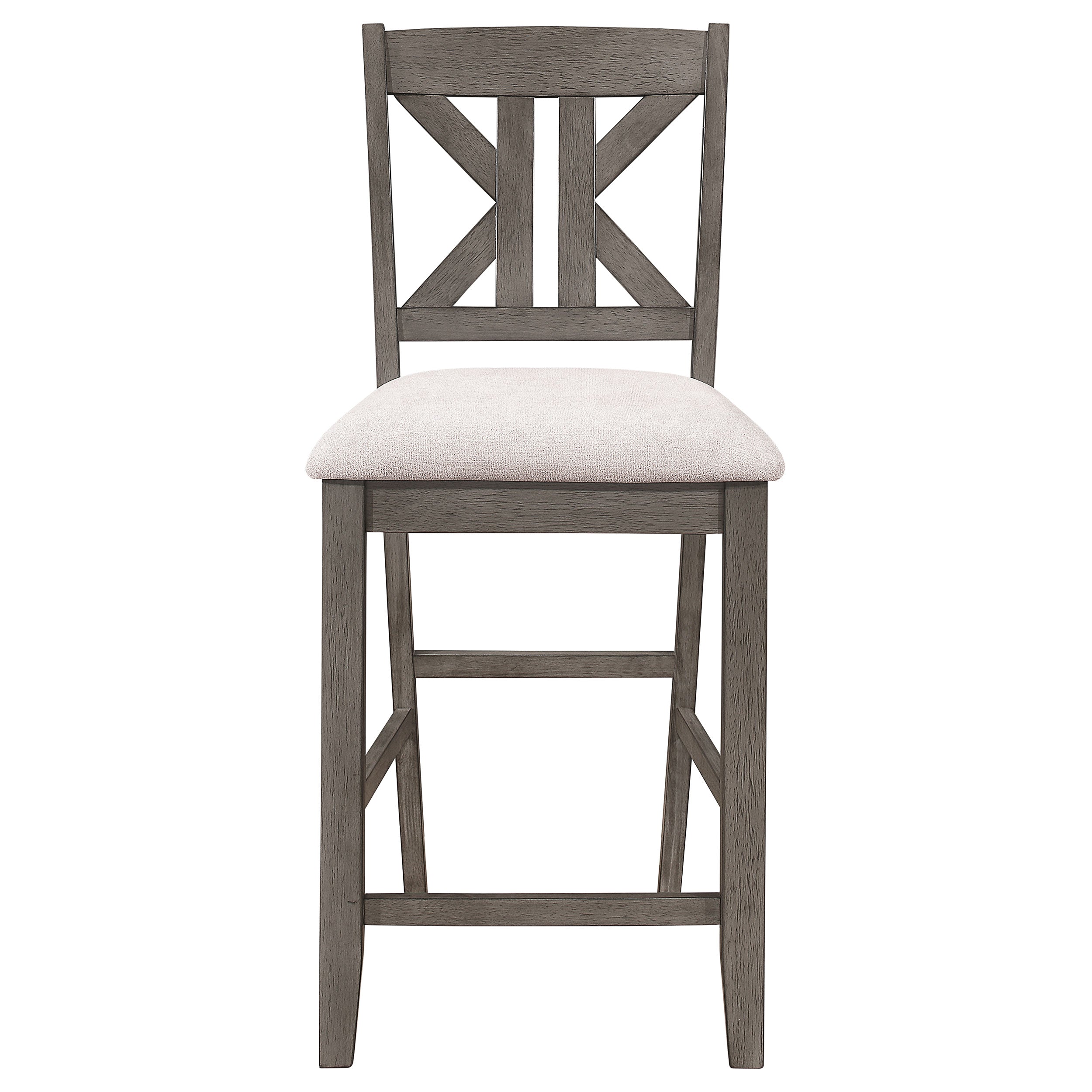 Athens Upholstered Seat Counter Height Stools Light Tan (Set of 2)