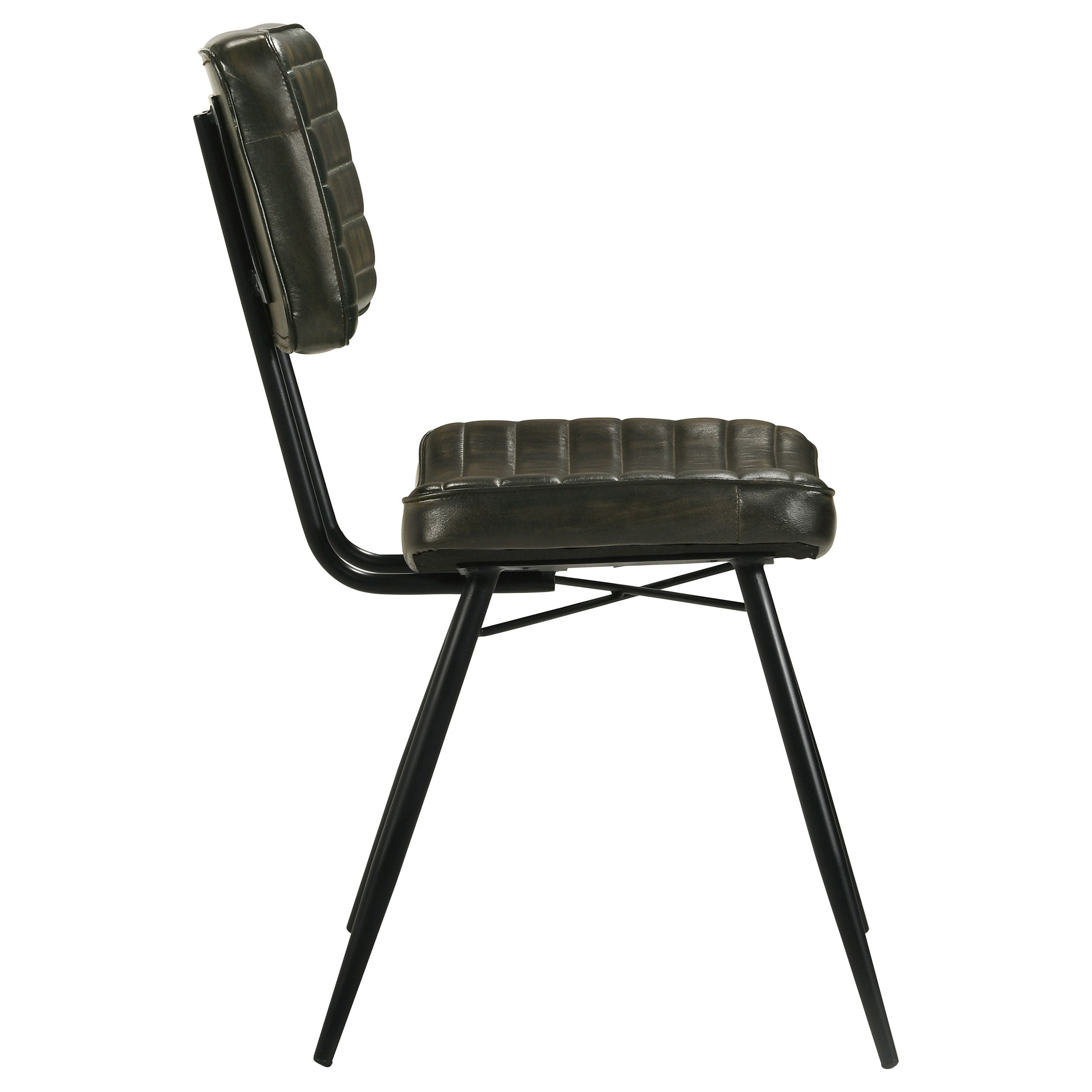 Misty Leather Upholstered Dining Side Chair (Set of 2)