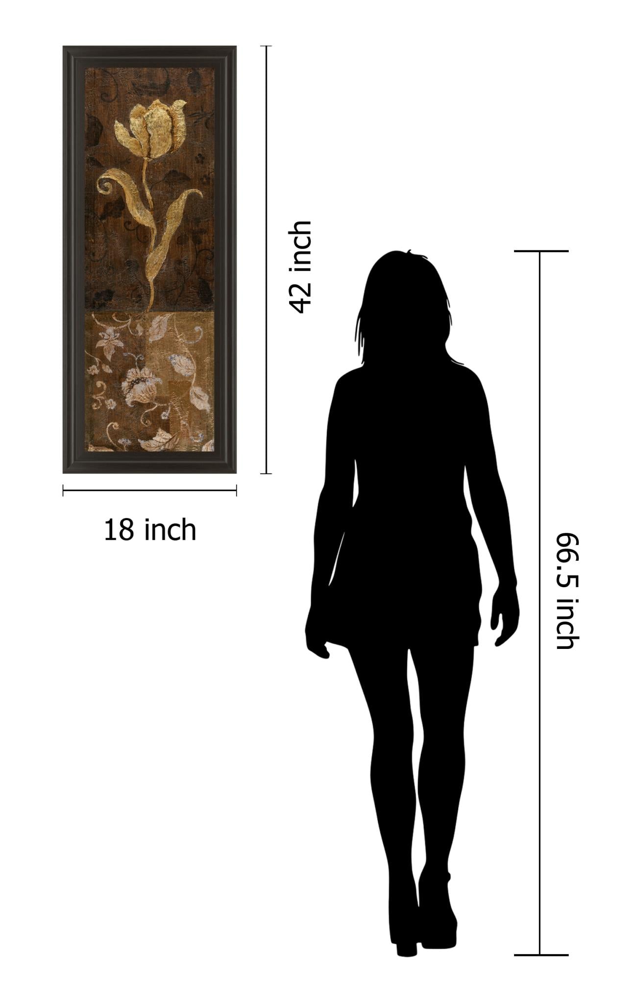 Golden Tulip Ii By Tava Studios 18X42 Framed Print