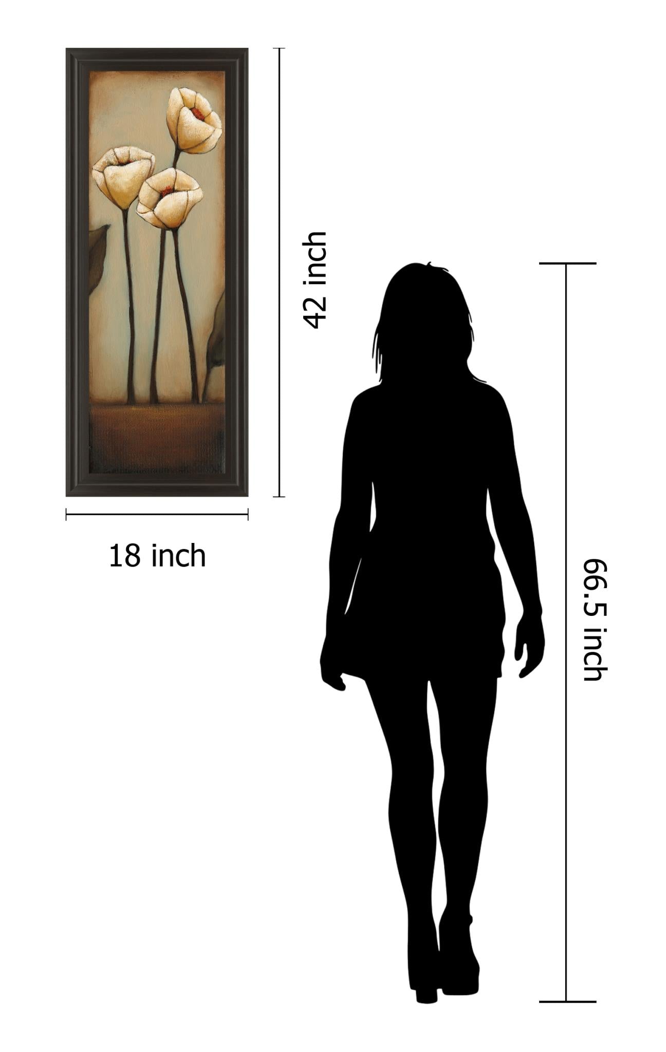 Jardin De Flores Ii By H.Alves 18X42 Framed Print