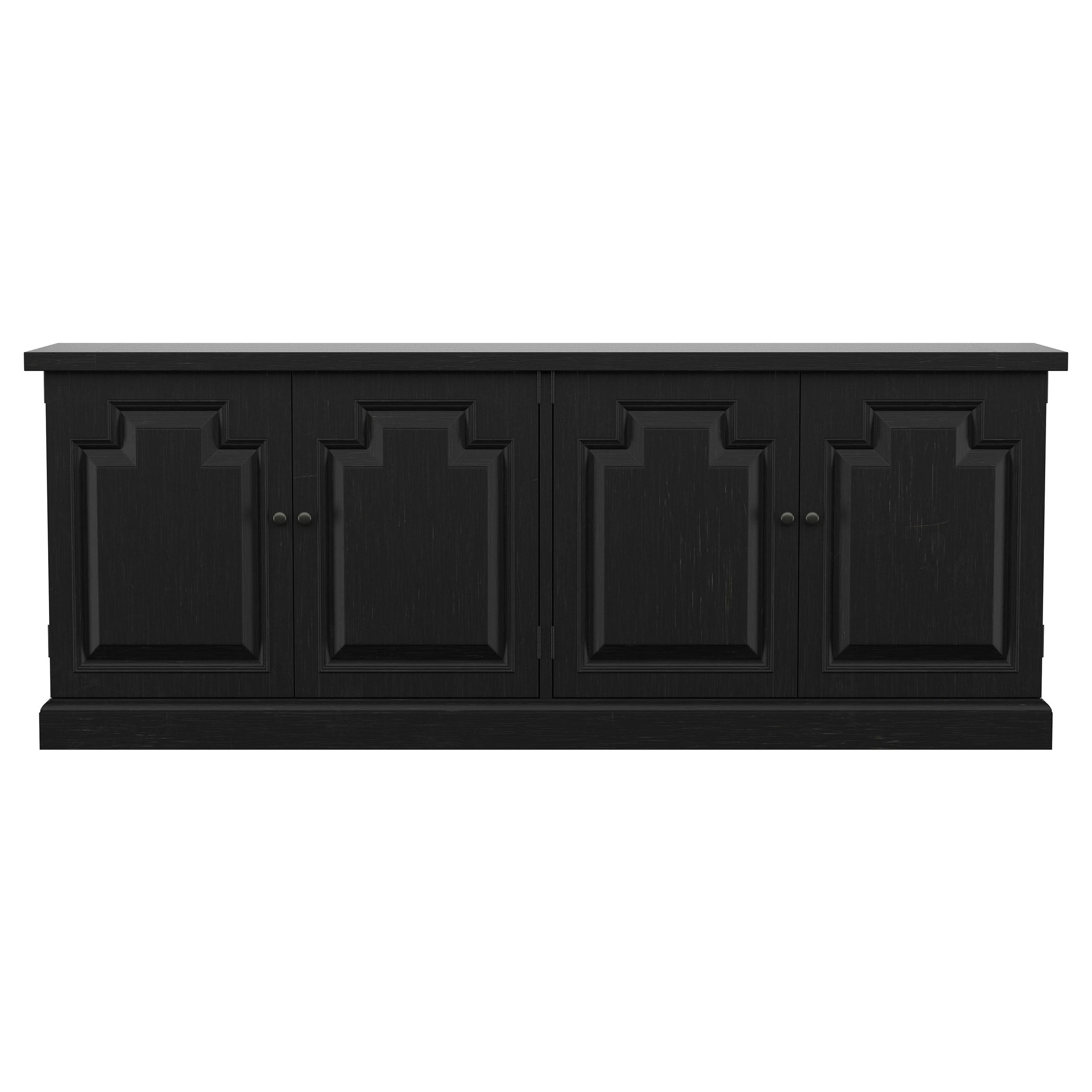 Florence 4-door Dining Sideboard Buffet Distressed Black
