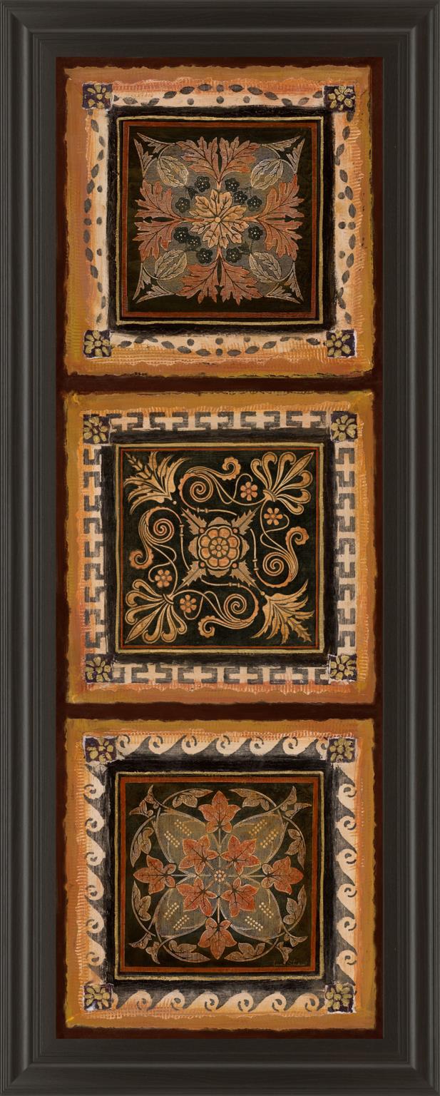 Folk Art Panel Ii By Tava Studios 18X42 Framed Print
