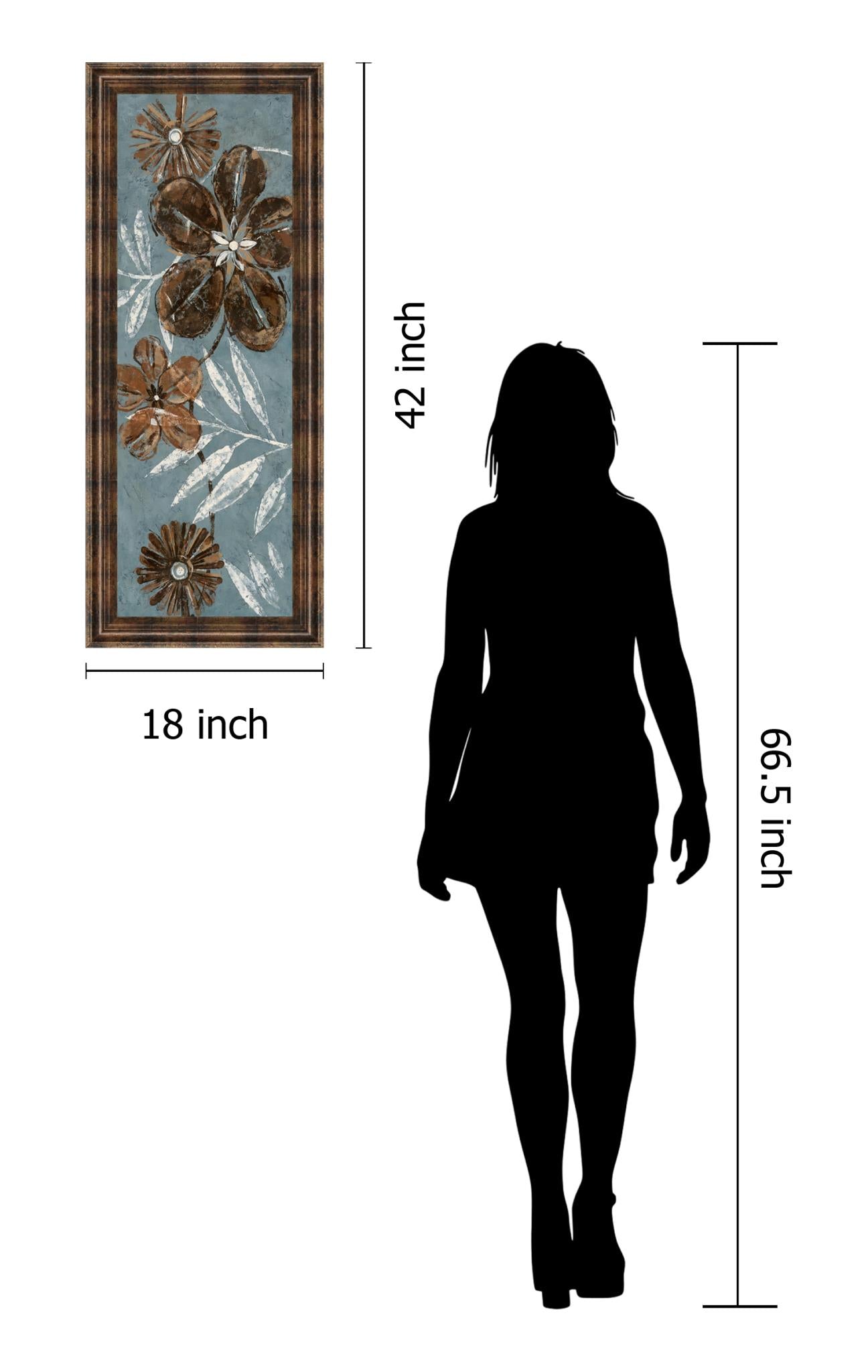 Denim Garden Ii By Maria Donovan 18X42 Framed Print