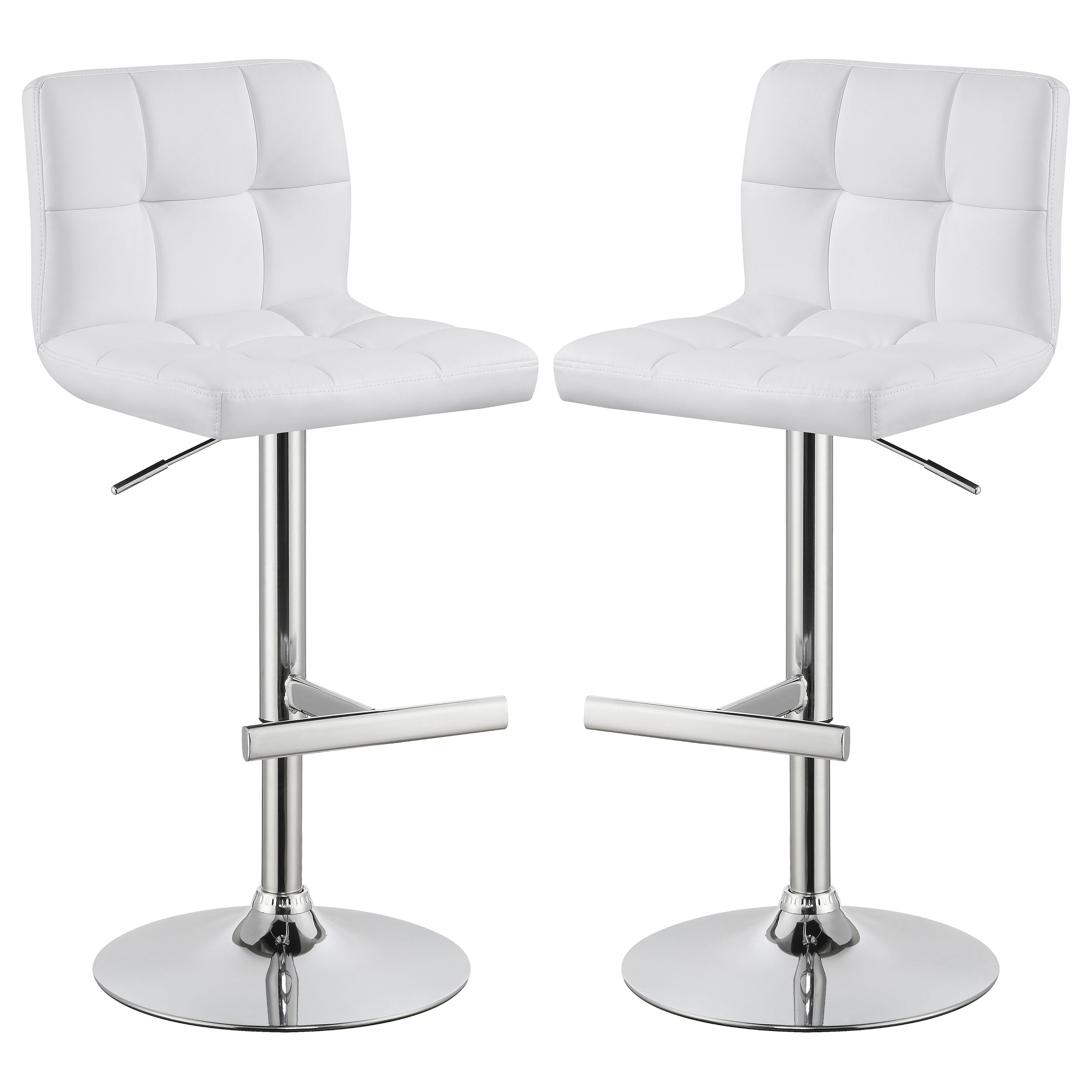 Lenny Upholstered Adjustable Bar Stool (Set of 2)