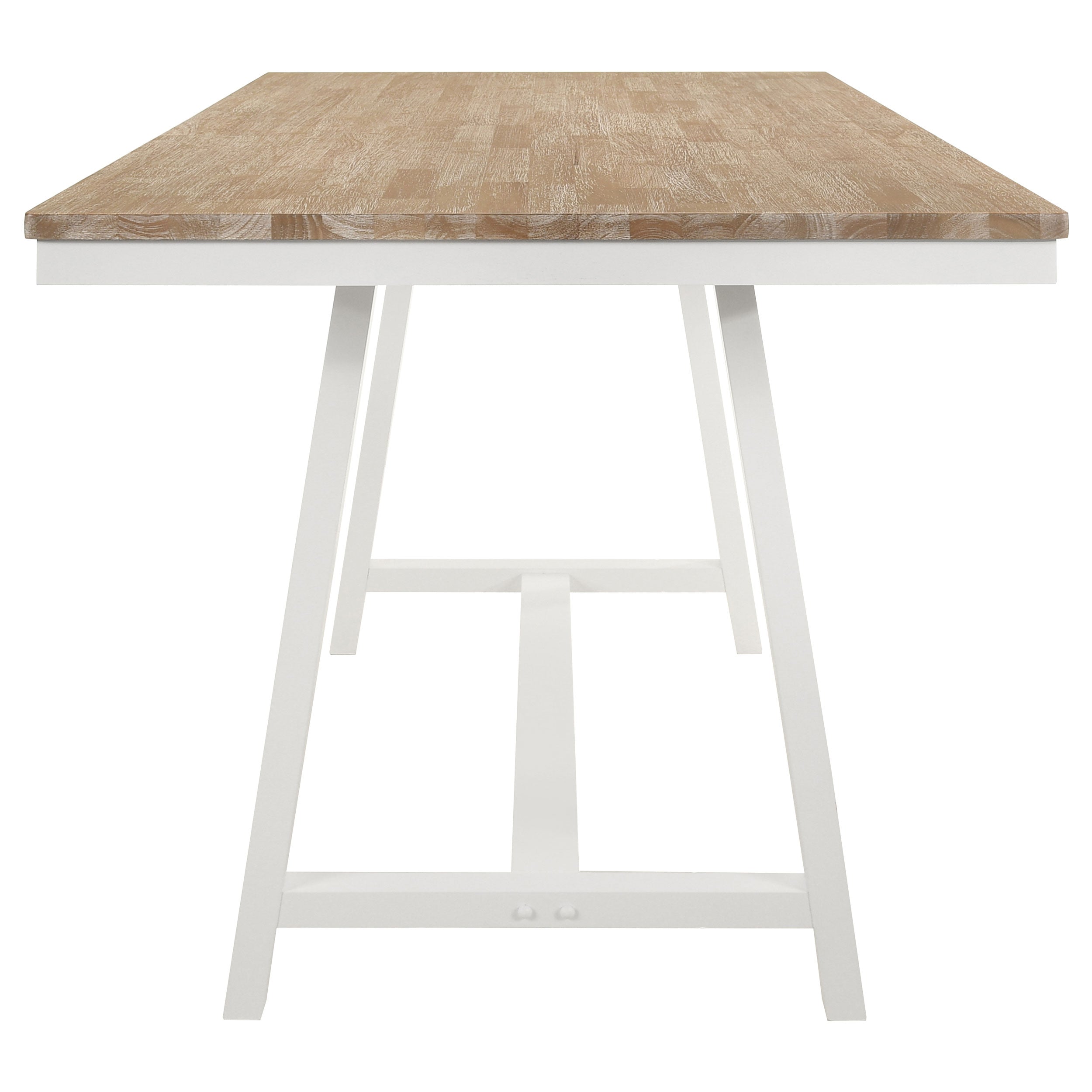 Hollis  Rectangular Counter Height Dining Set Brown and White