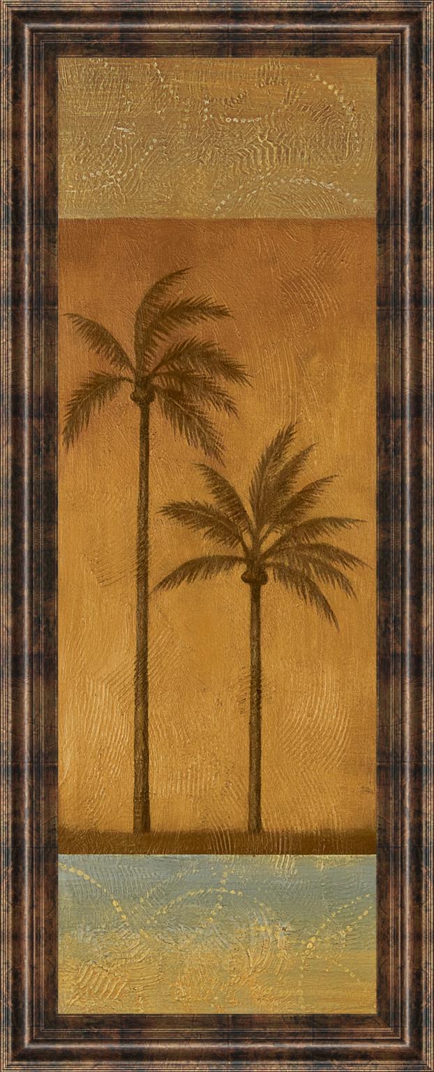 Golden Palm Ii By Jordan Grey 18X42 Framed Print