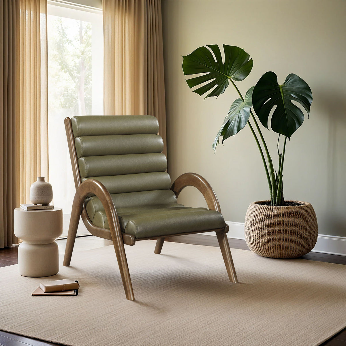 Randal - Accent Chair with Walnut Frame