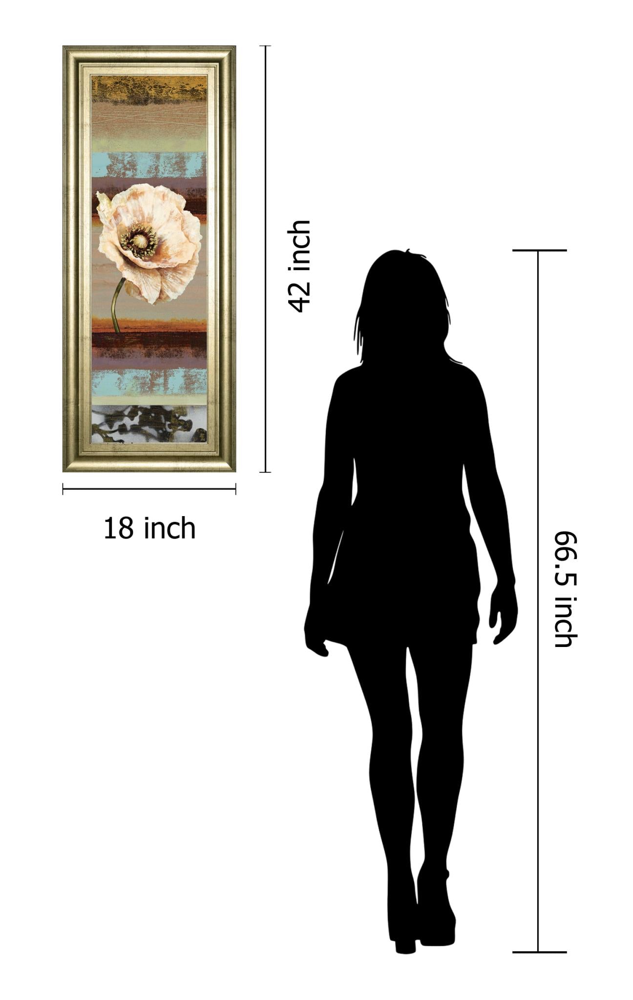 Elemental Poppy Ii By Selina Werbelow 18X42 Framed Print