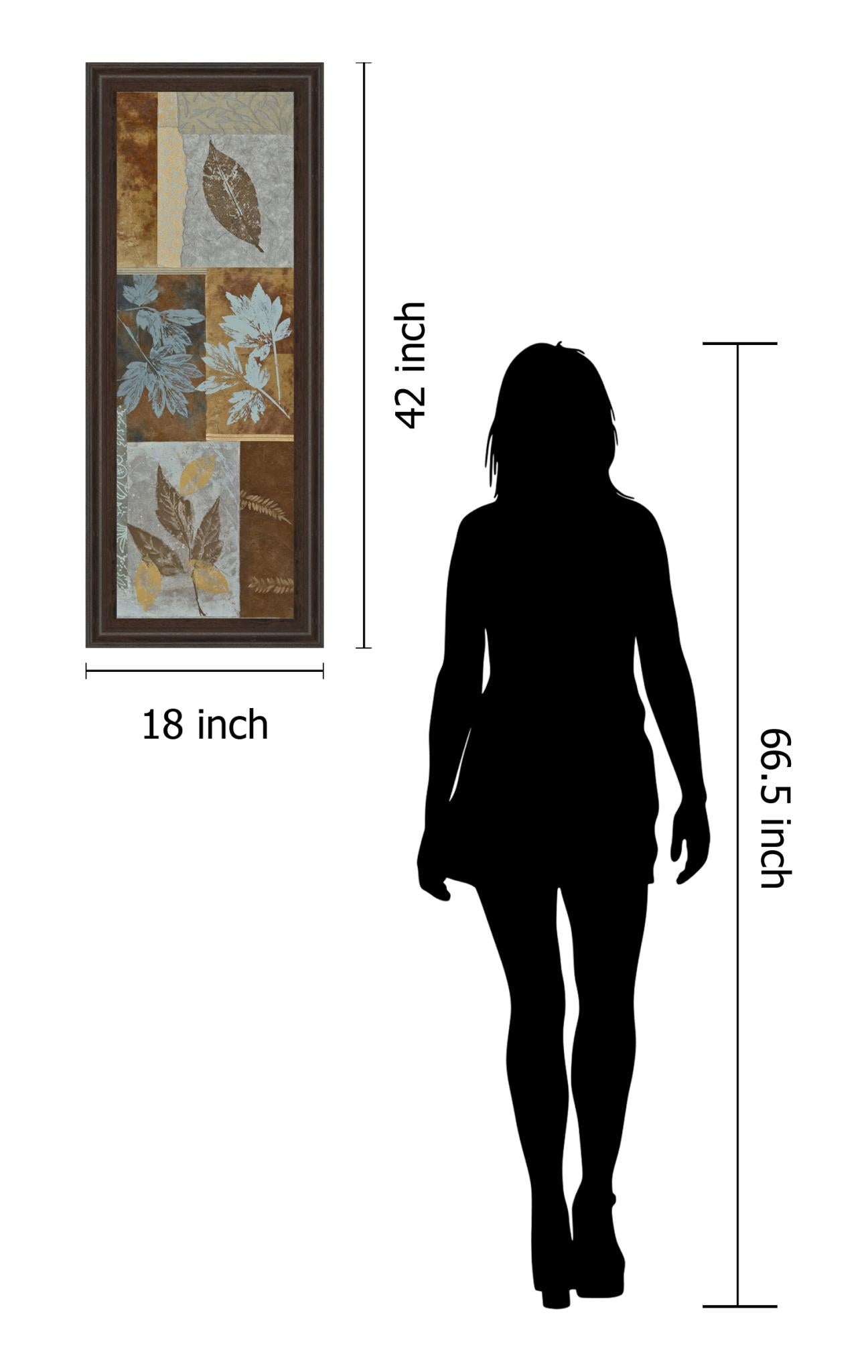 Blue Fusion Panel I By Jeni Lee 18X42 Framed Print