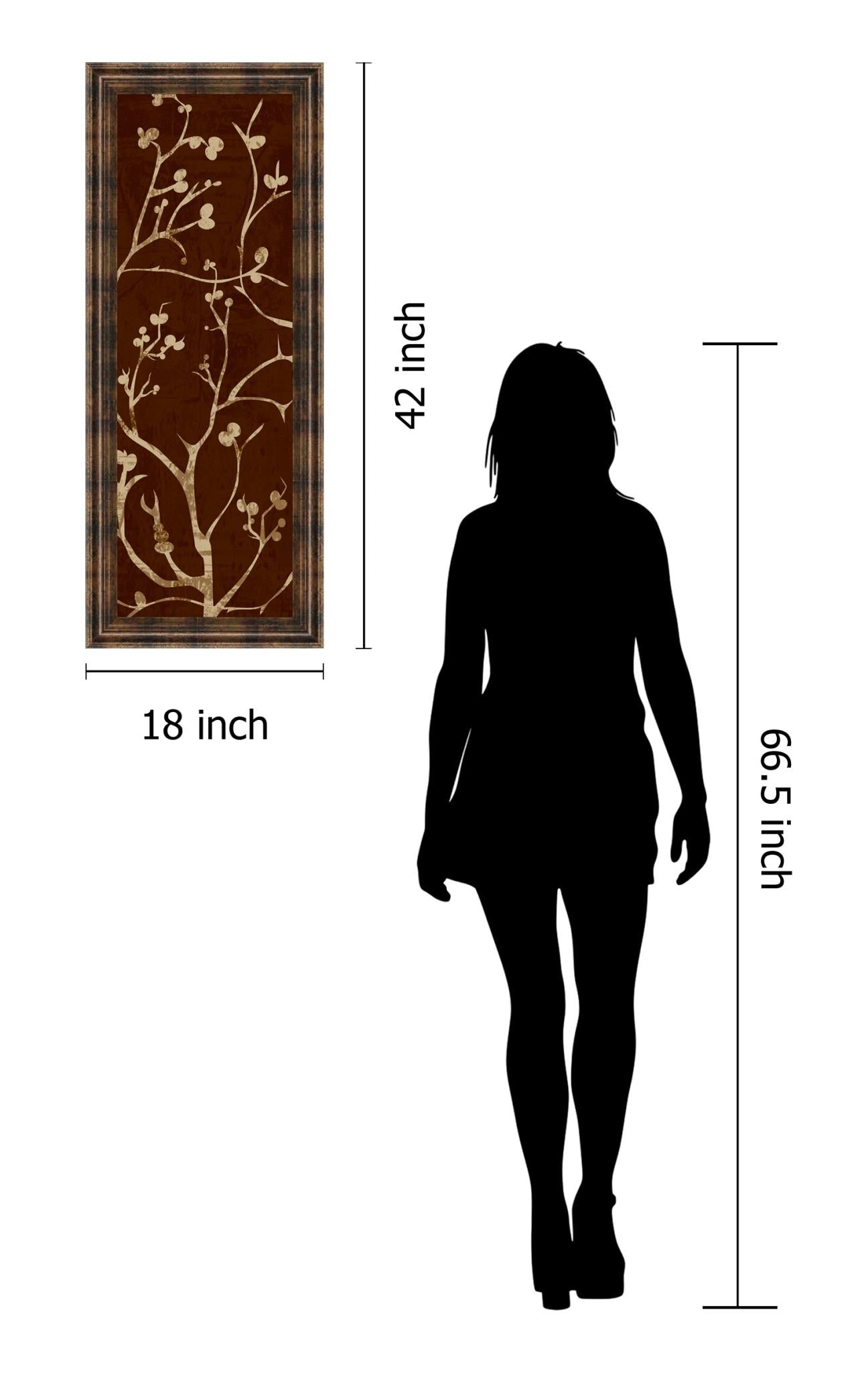 Branching Out I By Diane Stimson 18X42 Framed Print