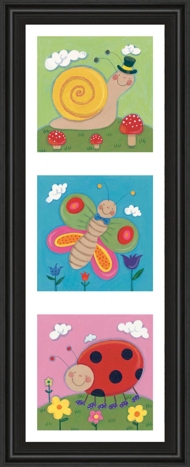 Garden Party I By Sophie Harding 18X42 Framed Print