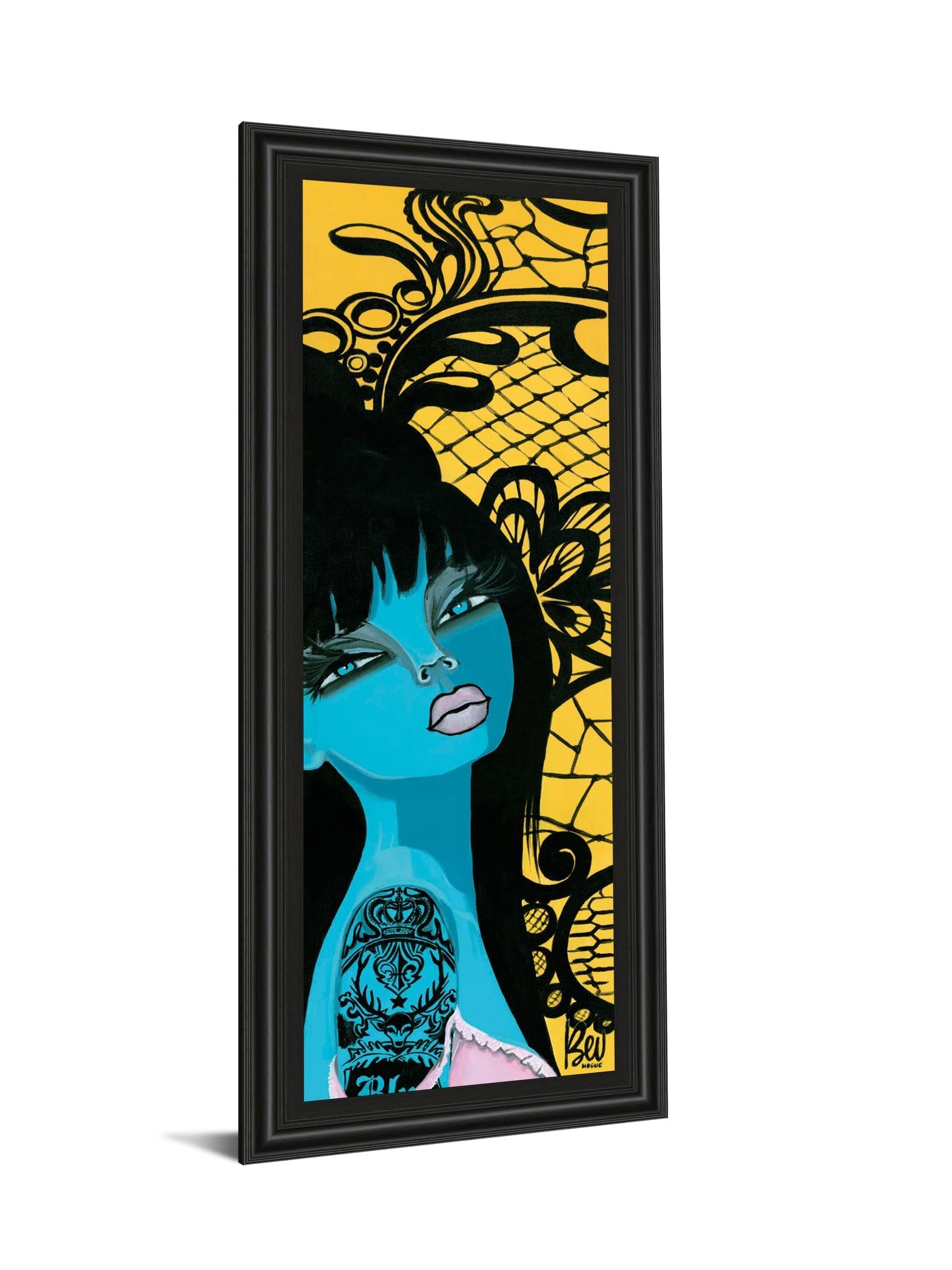 Ink Chiffon I By Bev HogueÂ  18X42 Framed Print