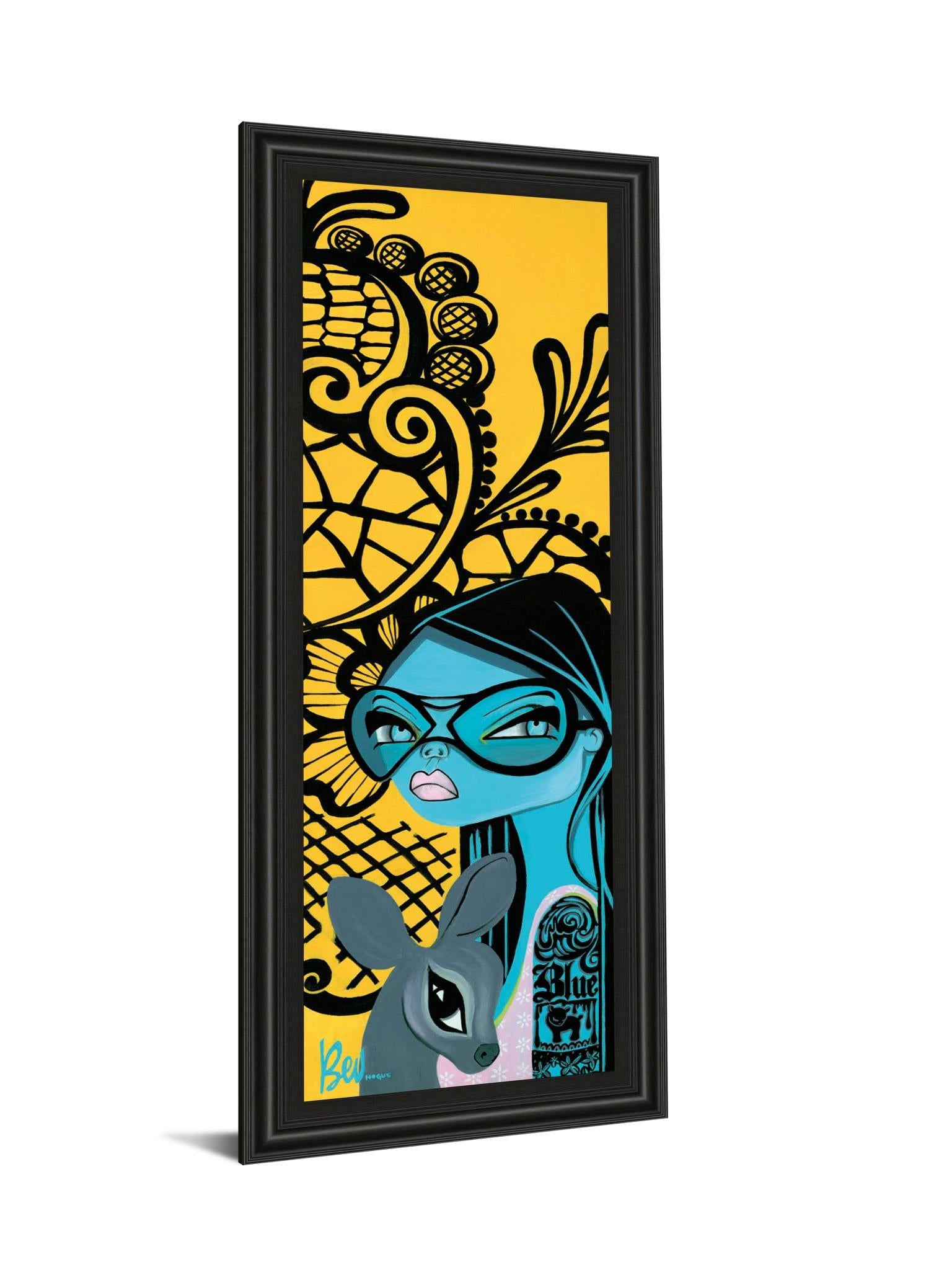 Ink Chiffon Ii By Bev HogueÂ  18X42 Framed Print