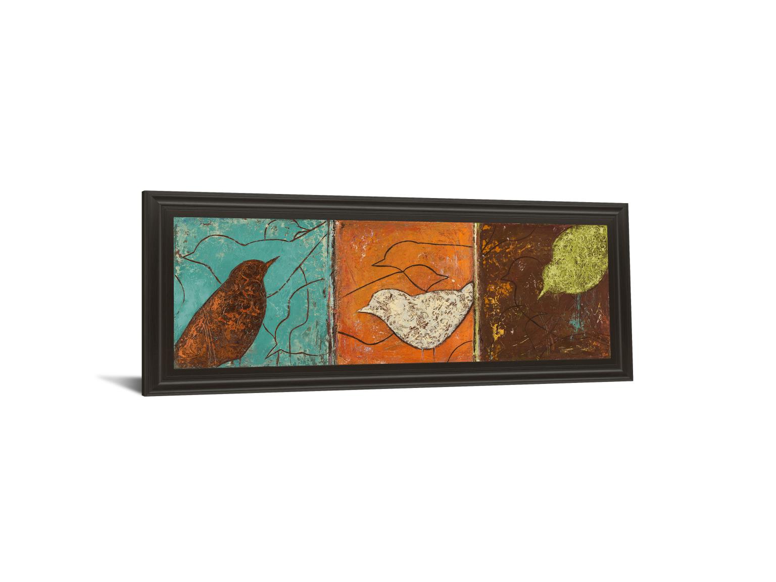 Lovely Birds I By Patricia Pinto 18X42 Framed Print