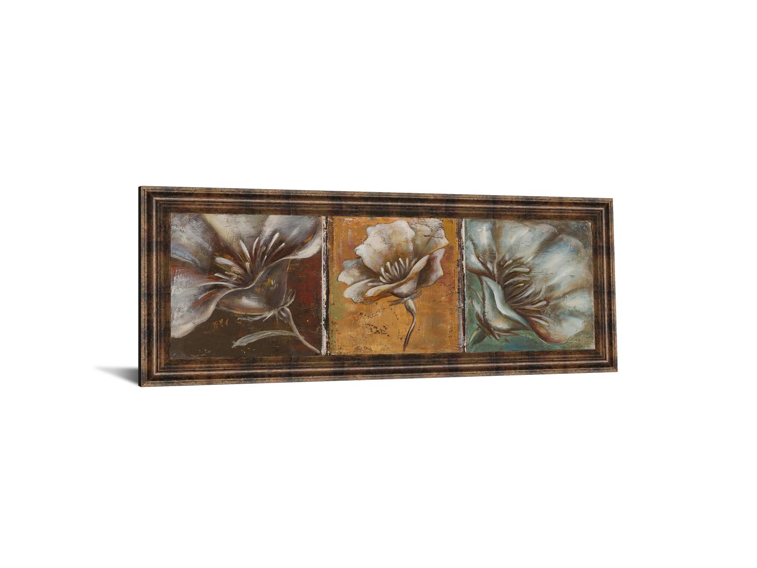 The Three Poppies I By Patricia Pinto 18X42 Framed Print