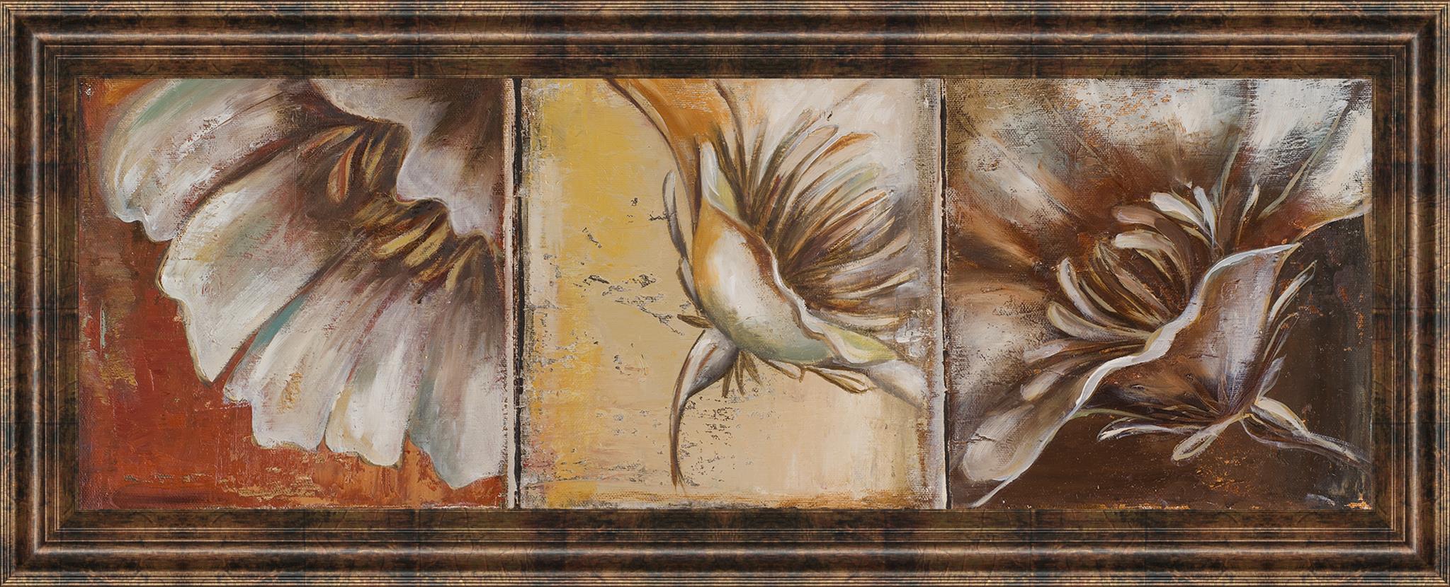 The Three Poppies Ii By Patricia Pinto 18X42 Framed Print