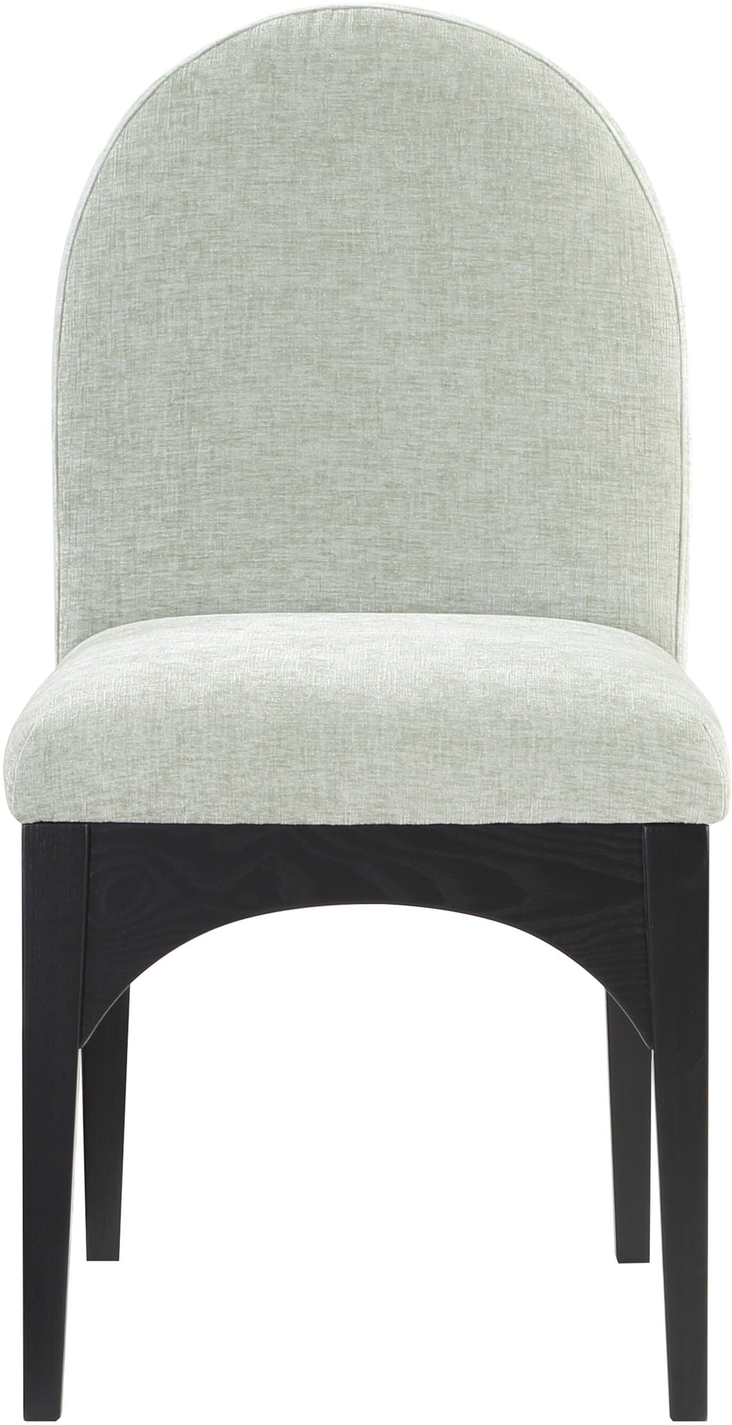 Waldorf - Chenille Dining Side Chair with Black Legs