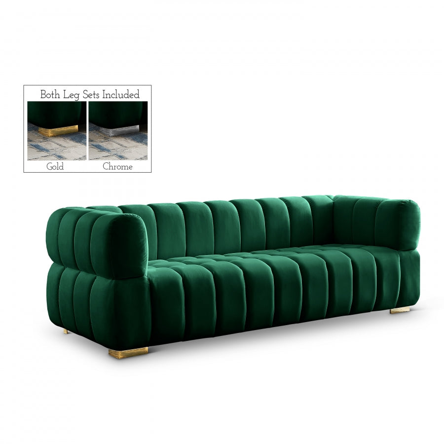 Gwen velvet tufted sofa - Green