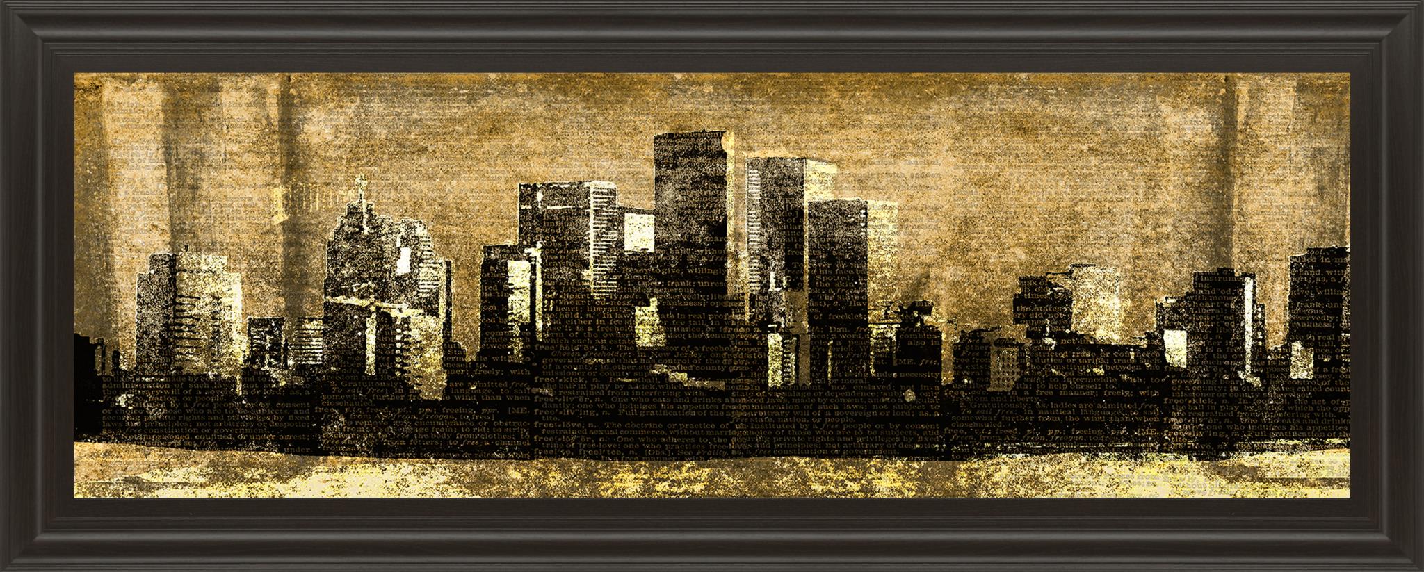 Defined City Ii By Sd Graphic Studio 18X42 Framed Print