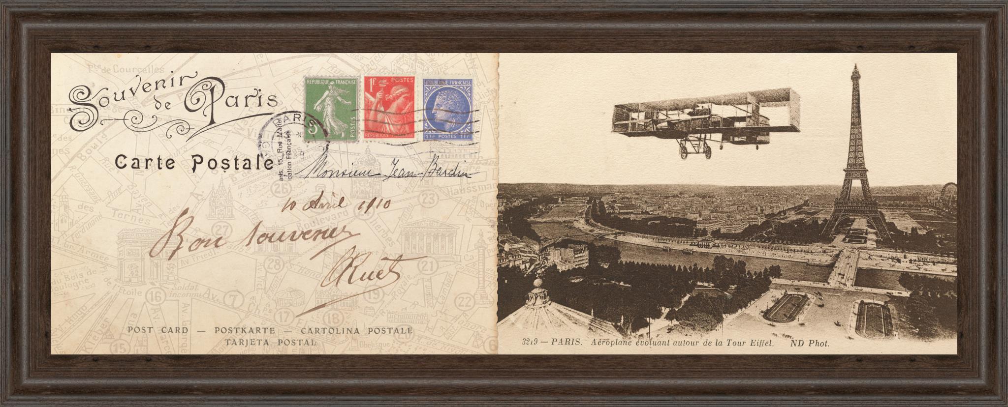 Lettre De Paris I By Wild Apple Graphics 18X42 Framed Print