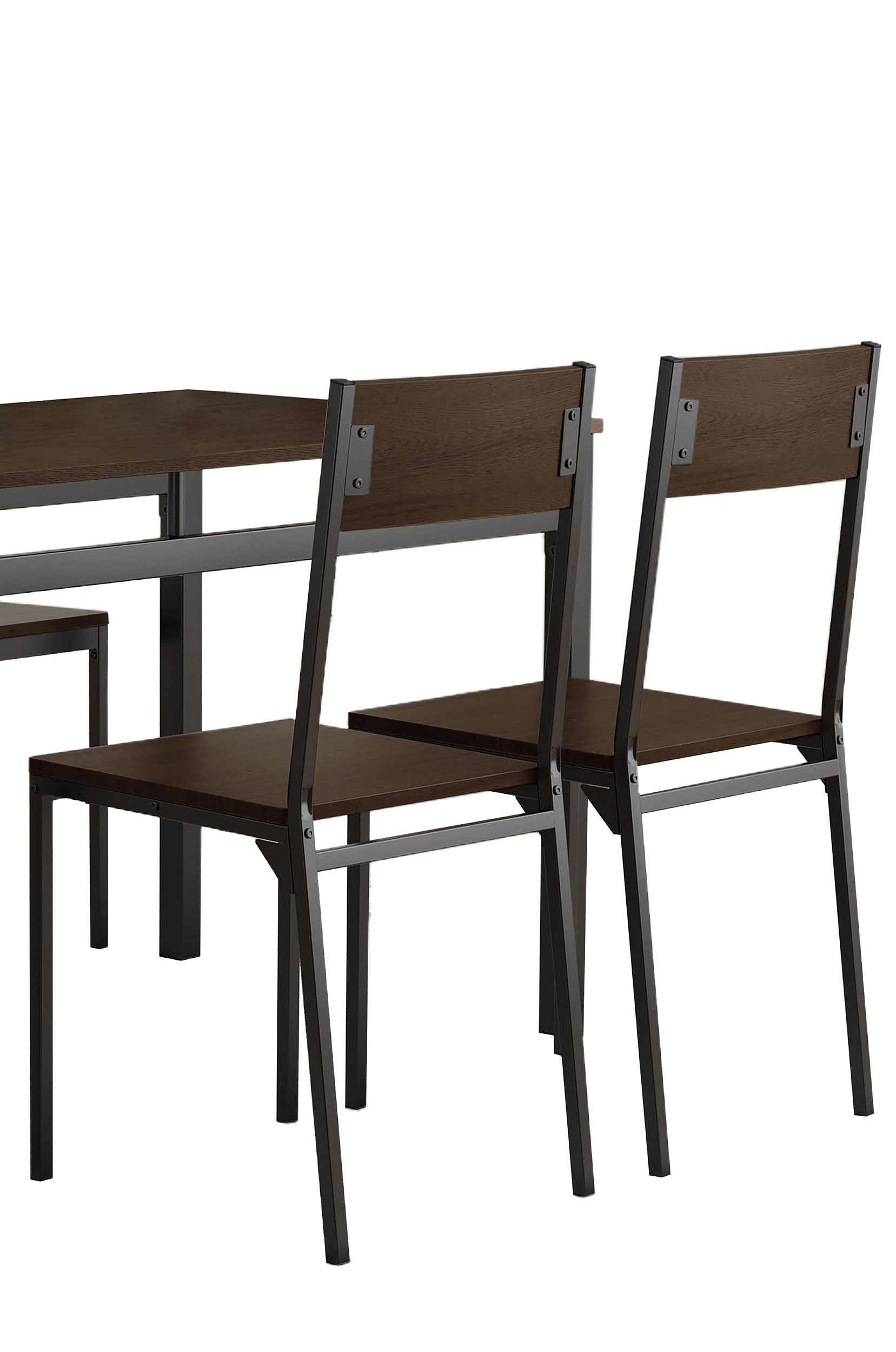 Lana 5-piece Rectangular Dining Set Dark Brown and Black
