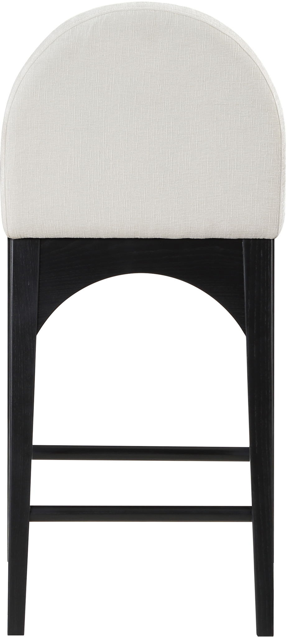 Waldorf - Chenille Stool with Black Legs